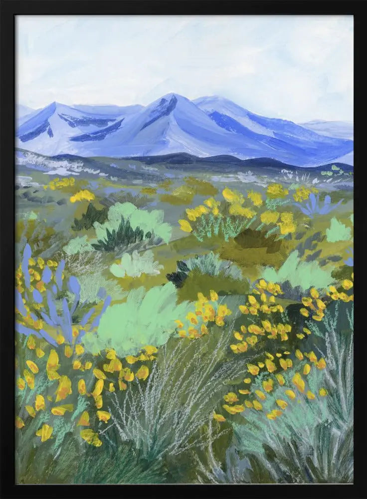 Blue Valley - Stretched Canvas, Poster or Fine Art Print I Heart Wall Art