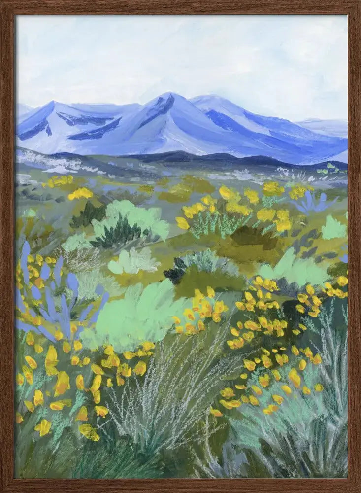 Blue Valley - Stretched Canvas, Poster or Fine Art Print I Heart Wall Art