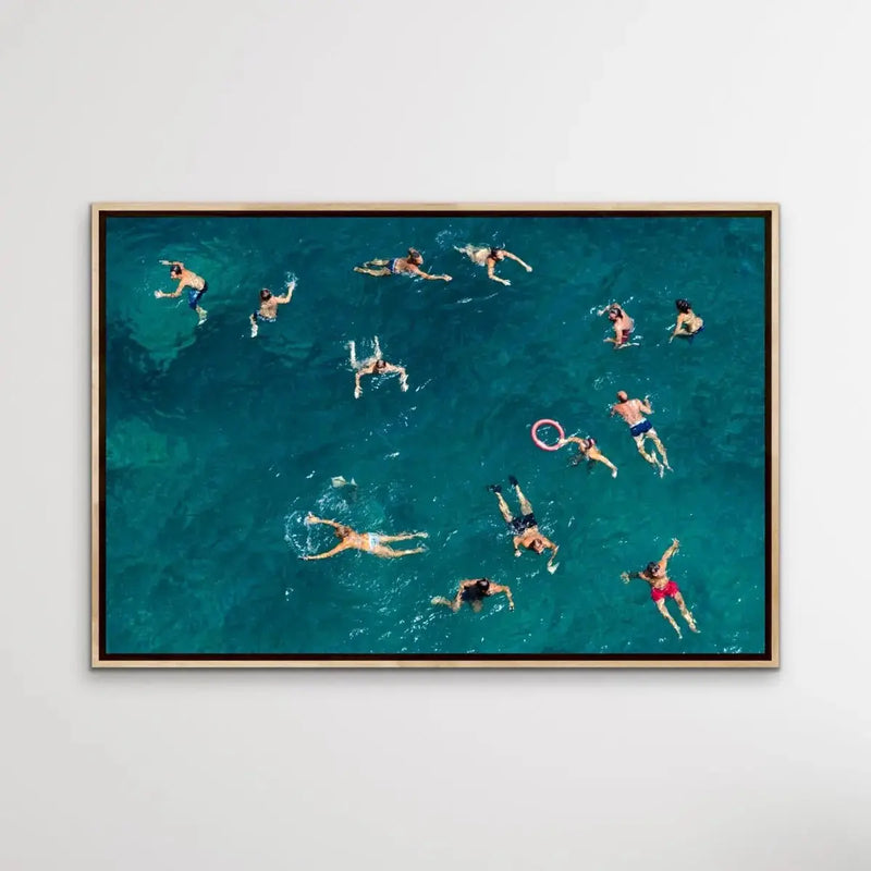 Blue Water Swim - Photographic Print of People Swimming By Carlo Tonti - I Heart Wall Art - Poster Print, Canvas Print or Framed Art Print
