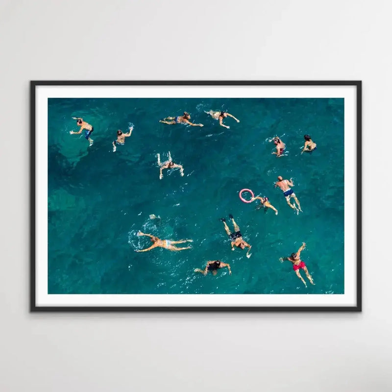 Blue Water Swim - Photographic Print of People Swimming By Carlo Tonti