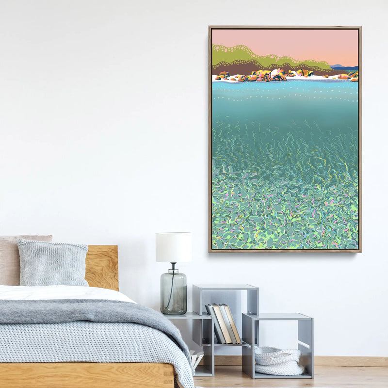 Boat Harbour By Unratio - Stretched Canvas Print or Framed Fine Art Print - Artwork I Heart Wall Art Australia 