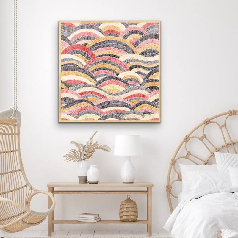 Bohemian Waves (Print Three )- Beautiful Bohemian Style Coloured Print - I Heart Wall Art - Poster Print, Canvas Print or Framed Art Print