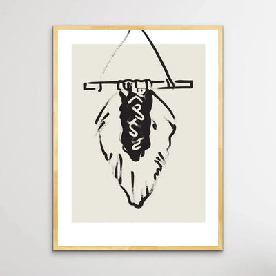 Boho Hanger - Minimalist Black and White Line Classic Art Print - I Heart Wall Art - Poster Print, Canvas Print or Framed Art Print