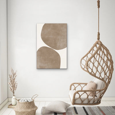 Boulder -  Neutral and White Contemporary Geometric Shape Artwork Collection - Ola Collection - I Heart Wall Art