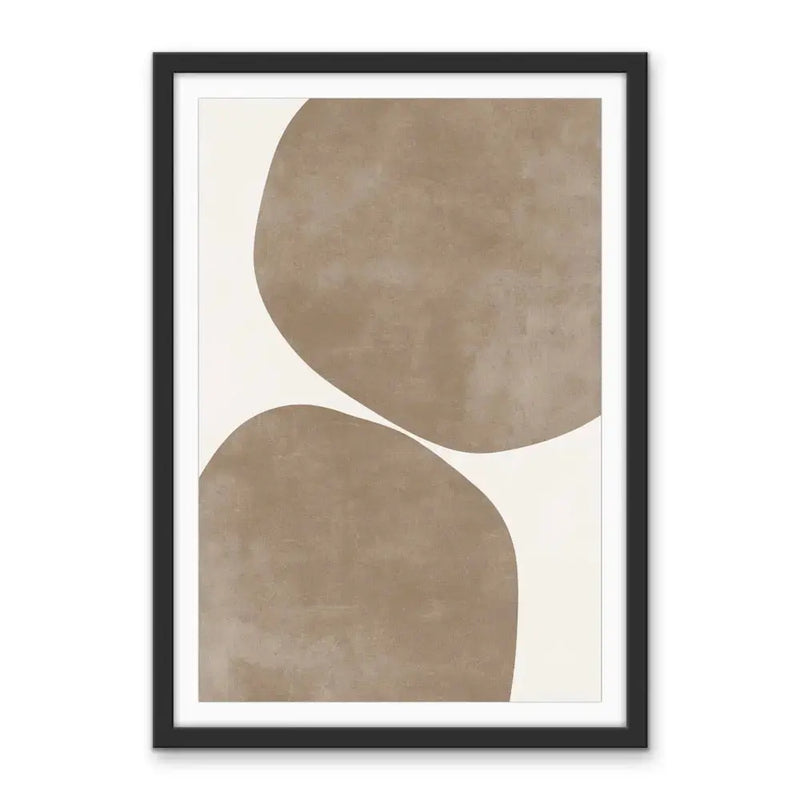 Boulder -  Neutral and White Contemporary Geometric Shape Artwork Collection - Ola Collection - I Heart Wall Art