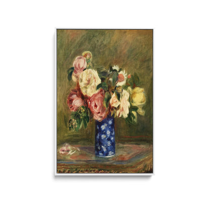 Bouquet of Roses (Le Bouquet de Roses) (1882) by Pierre-Auguste Renoir - Stretched Canvas Print or Framed Fine Art Print - Artwork I Heart Wall Art Australia 