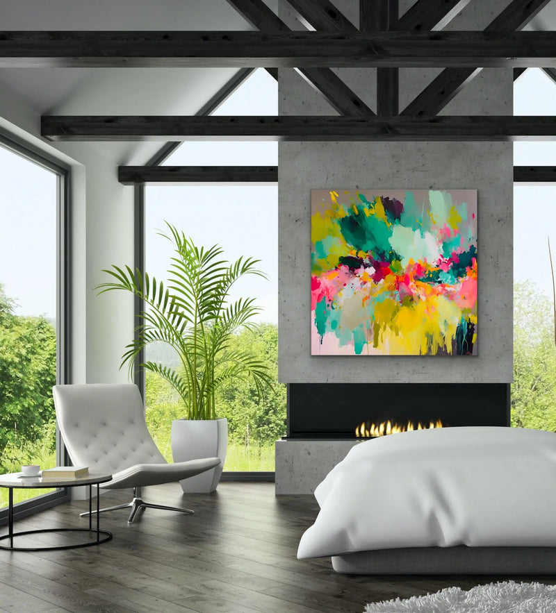 Bright Heart Edition One- Stretched Canvas Canvas Print or Framed Art Print I Heart Wall Art Australia