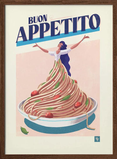 Buon Appettito - Stretched Canvas, Poster or Fine Art Print I Heart Wall Art