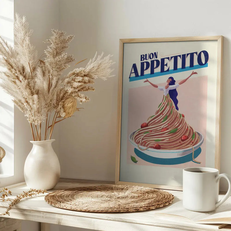 Buon Appettito - Stretched Canvas, Poster or Fine Art Print I Heart Wall Art