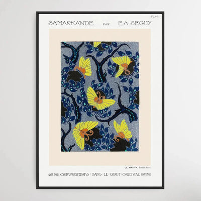 Butterfly Pochoir Pattern 1914 by E. A. Séguy - I Heart Wall Art