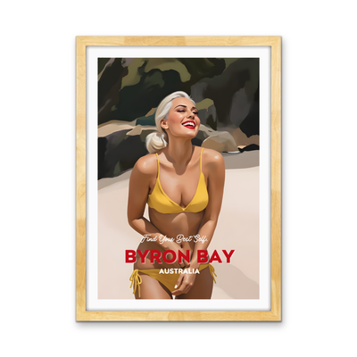 Byron Bay Find Your Best Self- Travel Print on Paper Or Canvas