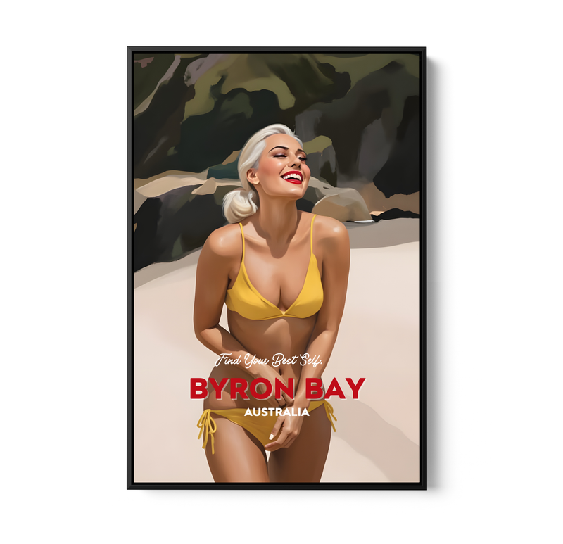 Byron Bay Find Your Best Self- Travel Print on Paper Or Canvas