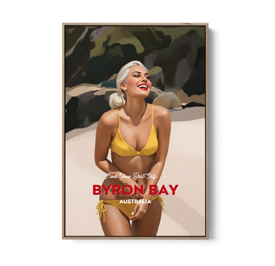 Byron Bay Find Your Best Self- Travel Print on Paper Or Canvas