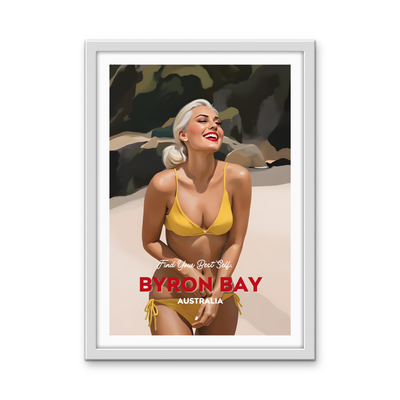 Byron Bay Find Your Best Self- Travel Print on Paper Or Canvas