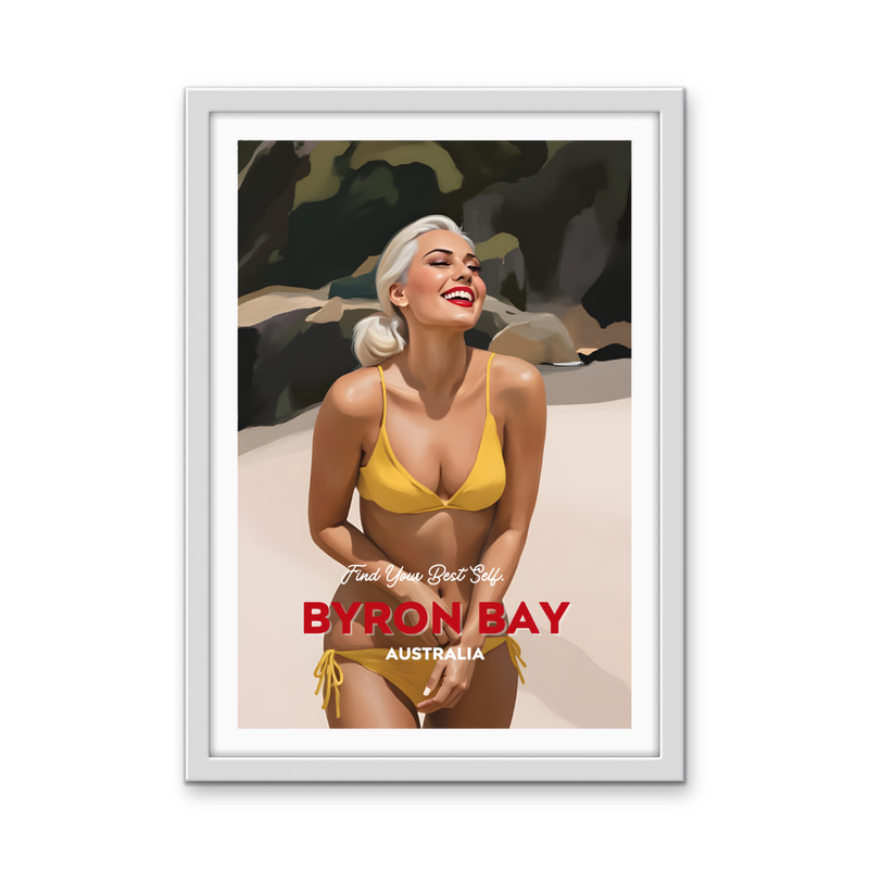 Byron Bay Find Your Best Self- Travel Print on Paper Or Canvas