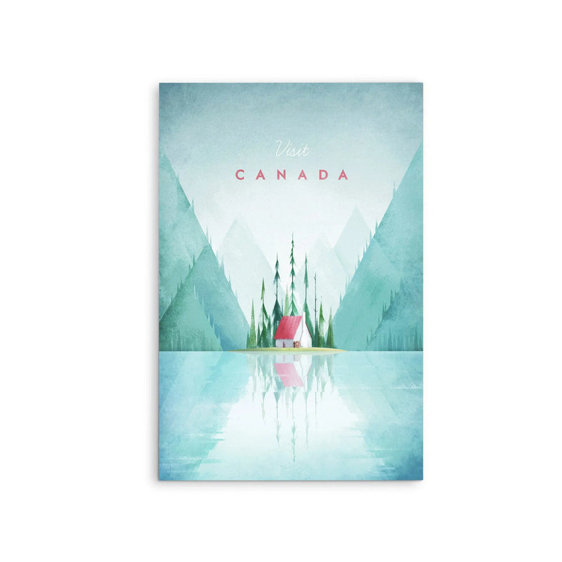 Canada by Henry Rivers - Stretched Canvas Print or Framed Fine Art Print - Artwork- Vintage Inspired Travel Poster I Heart Wall Art Australia 