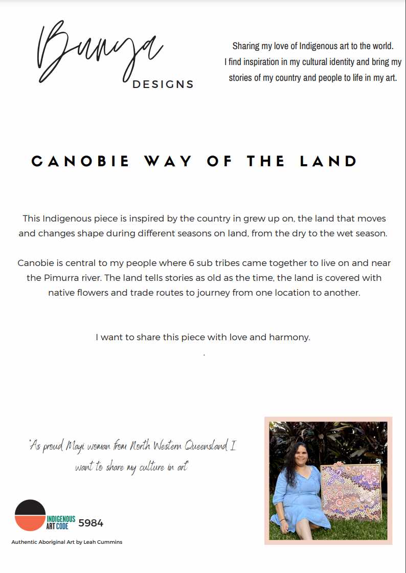 Canobie - Way of the Land Edition 3 by Leah Cummins - Poster Print, Stretched Canvas Print or Framed Fine Art Print - Artwork I Heart Wall Art Australia 