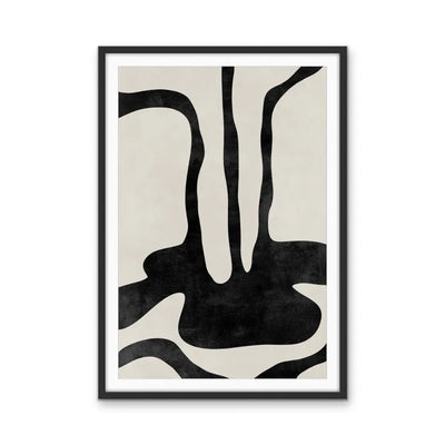 Canyon-  Black and White Contemporary Geometric Shape Artwork Collection - Ola Collection - I Heart Wall Art