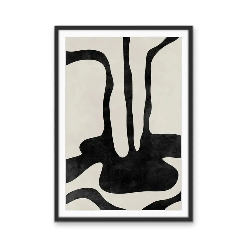 Canyon-  Black and White Contemporary Geometric Shape Artwork Collection - Ola Collection