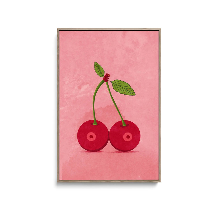 Cerry Boobs by Raissa Oltmanns - Stretched Canvas Print or Framed Fine Art Print - Artwork I Heart Wall Art Australia 