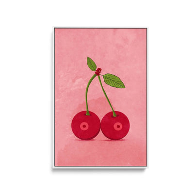 Cerry Boobs by Raissa Oltmanns - Stretched Canvas Print or Framed Fine Art Print - Artwork I Heart Wall Art Australia 