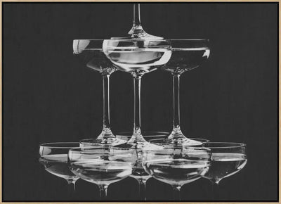 Champagne tower_10 - Stretched Canvas, Poster or Fine Art Print I Heart Wall Art