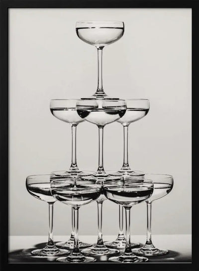 Champagne tower_6 - Stretched Canvas, Poster or Fine Art Print I Heart Wall Art