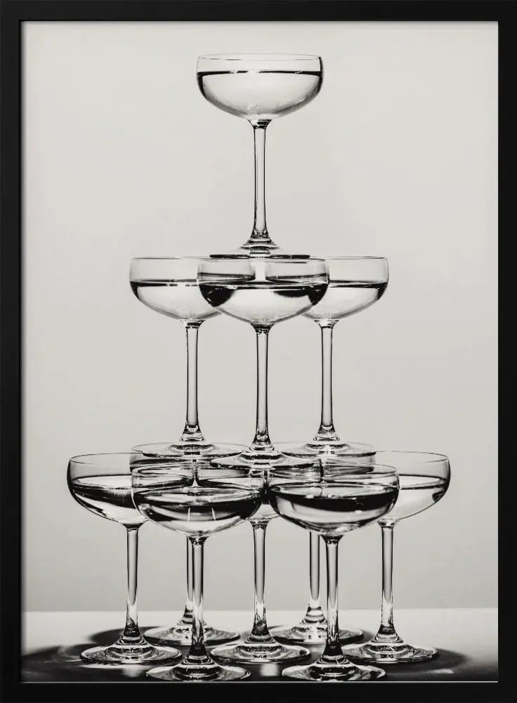 Champagne tower_6 - Stretched Canvas, Poster or Fine Art Print I Heart Wall Art