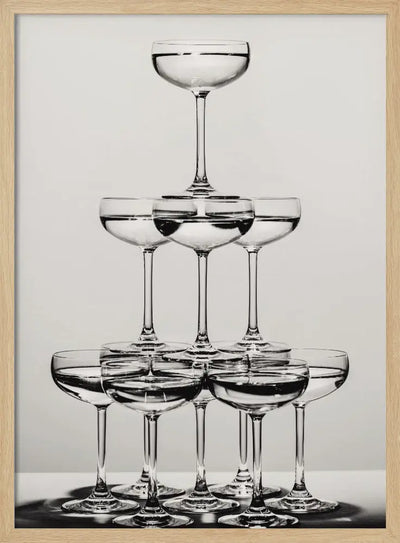 Champagne tower_6 - Stretched Canvas, Poster or Fine Art Print I Heart Wall Art