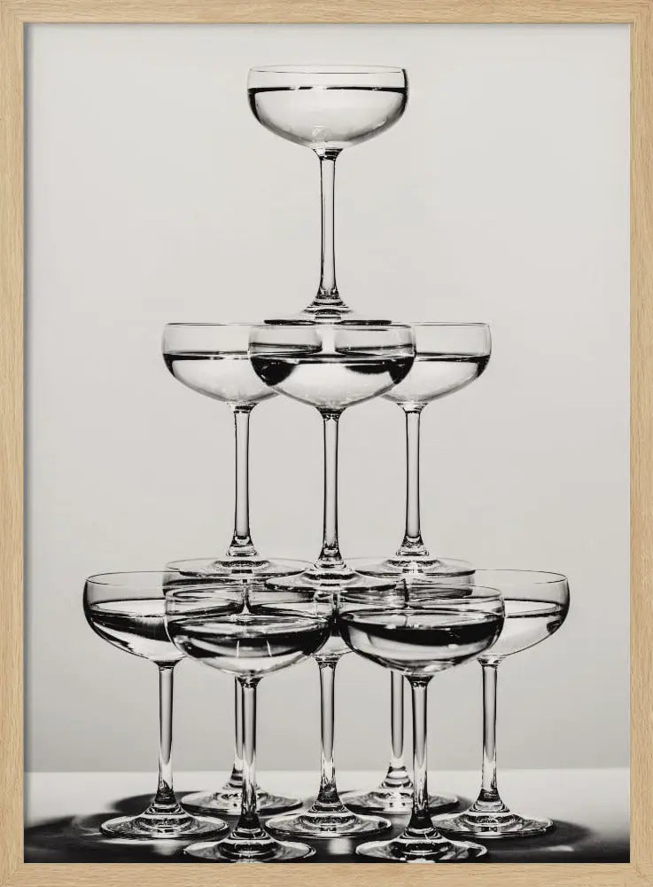 Champagne tower_6 - Stretched Canvas, Poster or Fine Art Print I Heart Wall Art