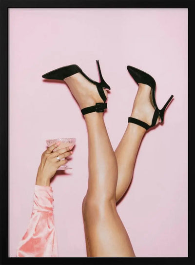 Cheers Peaches - Stretched Canvas, Poster or Fine Art Print I Heart Wall Art