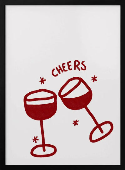 Cheers - Stretched Canvas, Poster or Fine Art Print I Heart Wall Art
