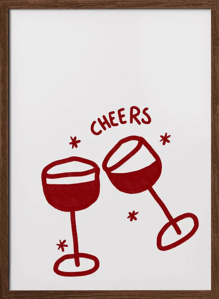 Cheers - Stretched Canvas, Poster or Fine Art Print I Heart Wall Art