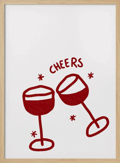 Cheers - Stretched Canvas, Poster or Fine Art Print I Heart Wall Art