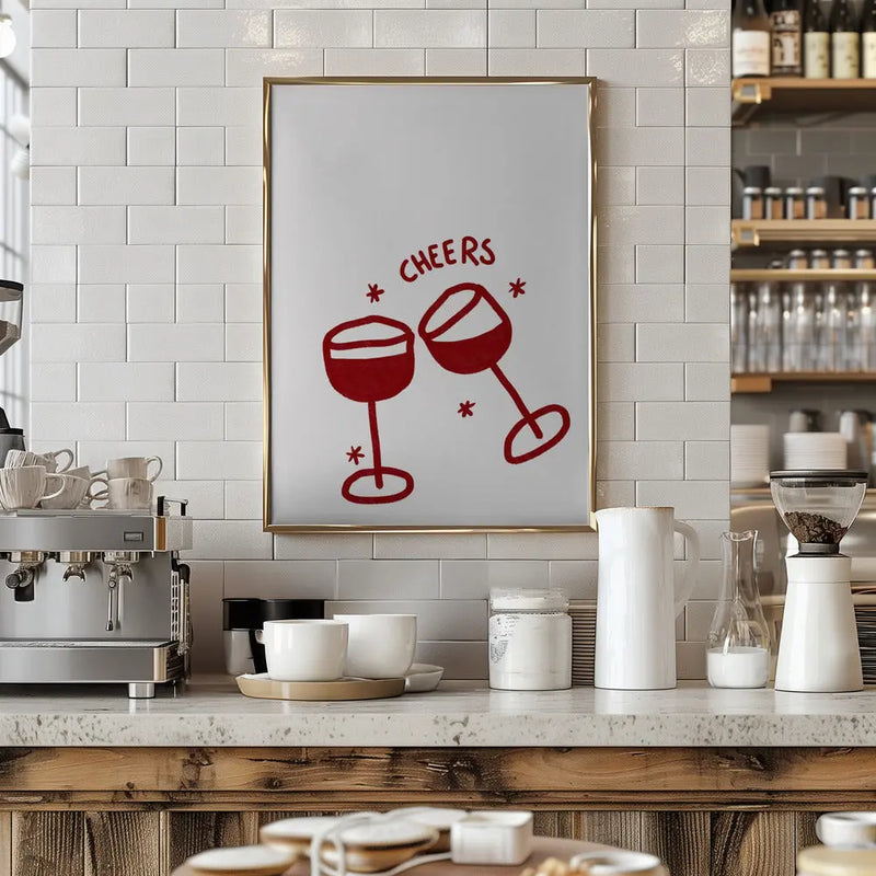 Cheers - Stretched Canvas, Poster or Fine Art Print I Heart Wall Art