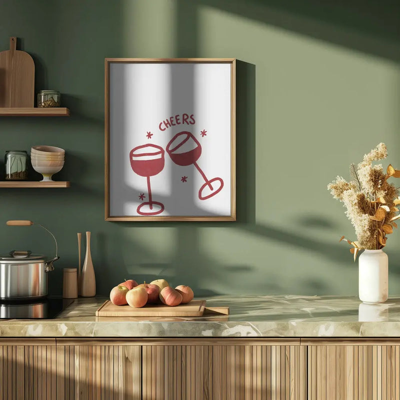 Cheers - Stretched Canvas, Poster or Fine Art Print I Heart Wall Art