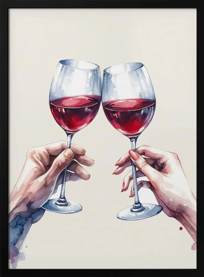Cheers to us - Stretched Canvas, Poster or Fine Art Print I Heart Wall Art