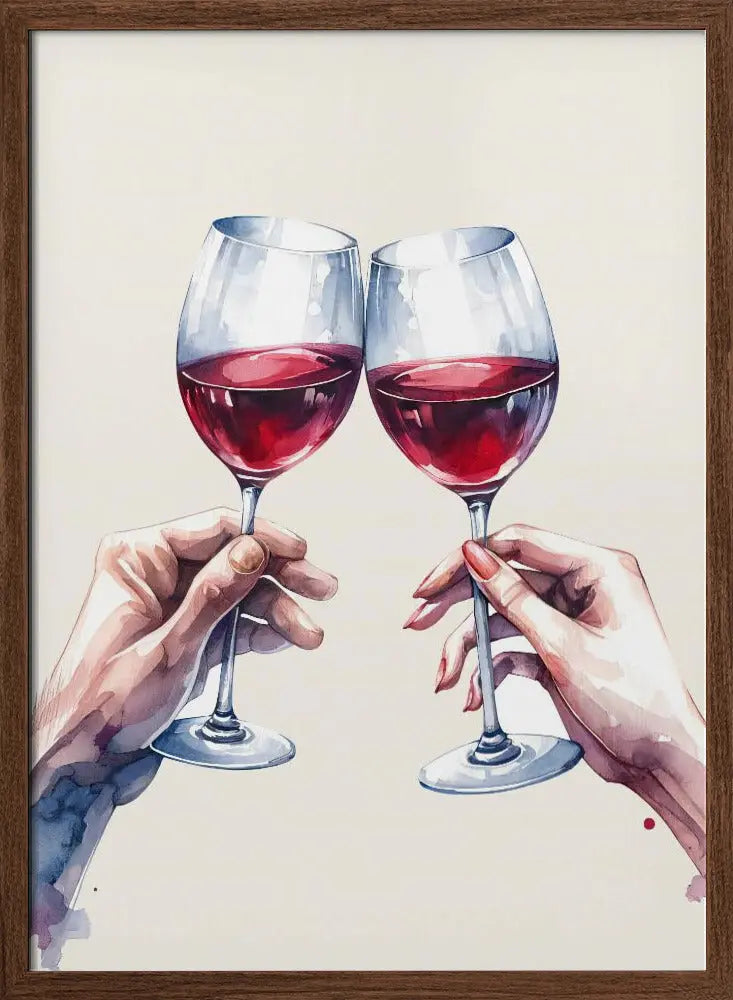 Cheers to us - Stretched Canvas, Poster or Fine Art Print I Heart Wall Art