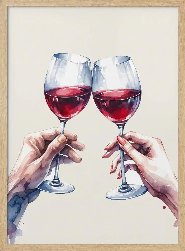 Cheers to us - Stretched Canvas, Poster or Fine Art Print I Heart Wall Art