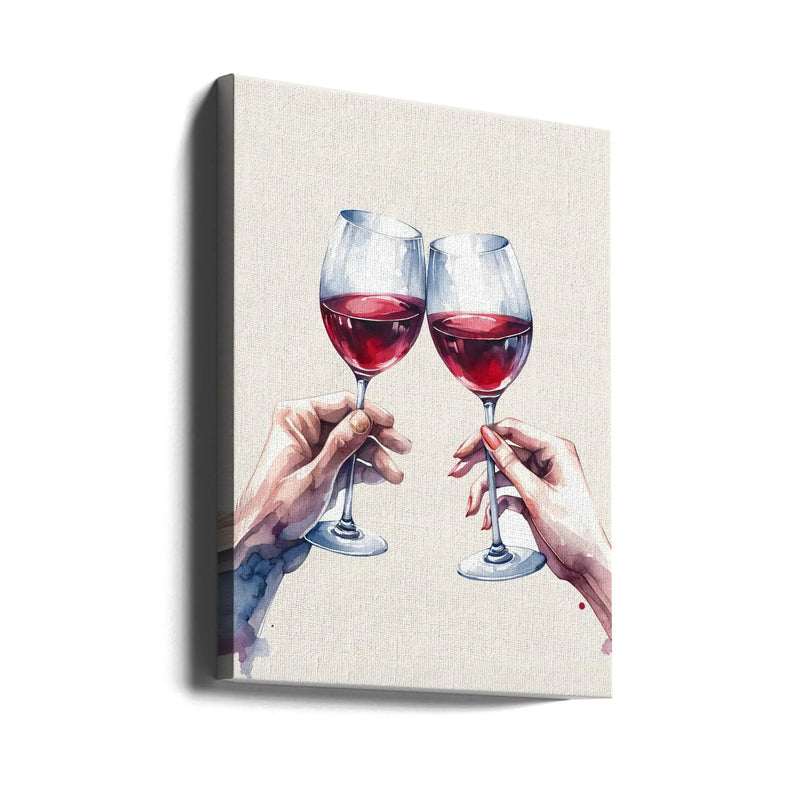 Cheers to us - Stretched Canvas, Poster or Fine Art Print I Heart Wall Art