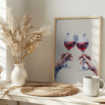 Cheers to us - Stretched Canvas, Poster or Fine Art Print I Heart Wall Art