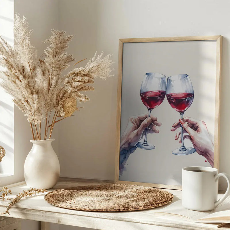 Cheers to us - Stretched Canvas, Poster or Fine Art Print I Heart Wall Art