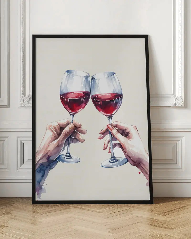 Cheers to us - Stretched Canvas, Poster or Fine Art Print I Heart Wall Art
