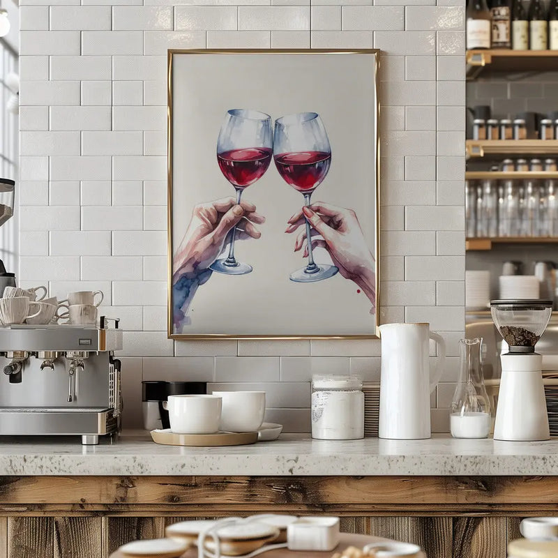 Cheers to us - Stretched Canvas, Poster or Fine Art Print I Heart Wall Art