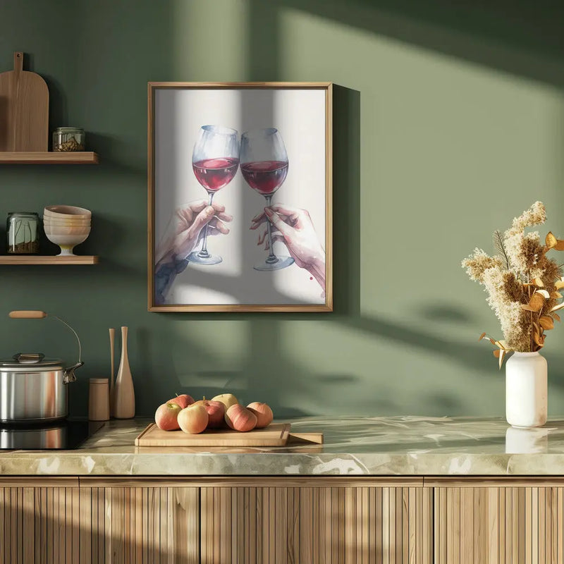 Cheers to us - Stretched Canvas, Poster or Fine Art Print I Heart Wall Art