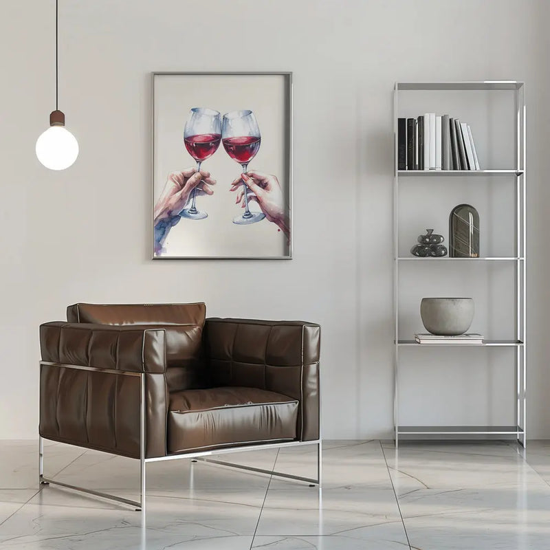 Cheers to us - Stretched Canvas, Poster or Fine Art Print I Heart Wall Art