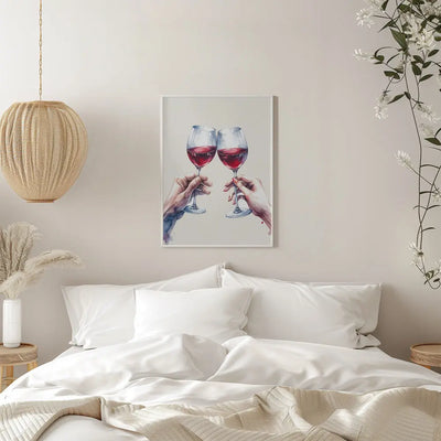Cheers to us - Stretched Canvas, Poster or Fine Art Print I Heart Wall Art