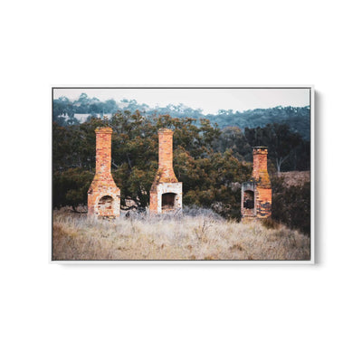 Chimney- Derelict Abandoned Stone Farmhouse Australian Chimney Stack Photographic Print As Canvas Or Art Print I Heart Wall Art Australia 