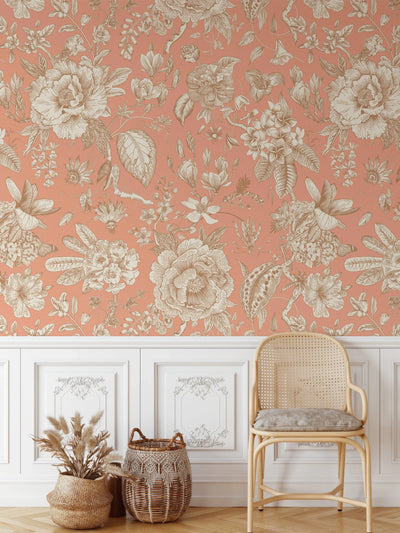 Chinoiserie In Pink Wallpaper - Pink Classic Style Removable Peel and Stick or Soak and Stick Removable Wallpaper I Heart Wall Art Australia