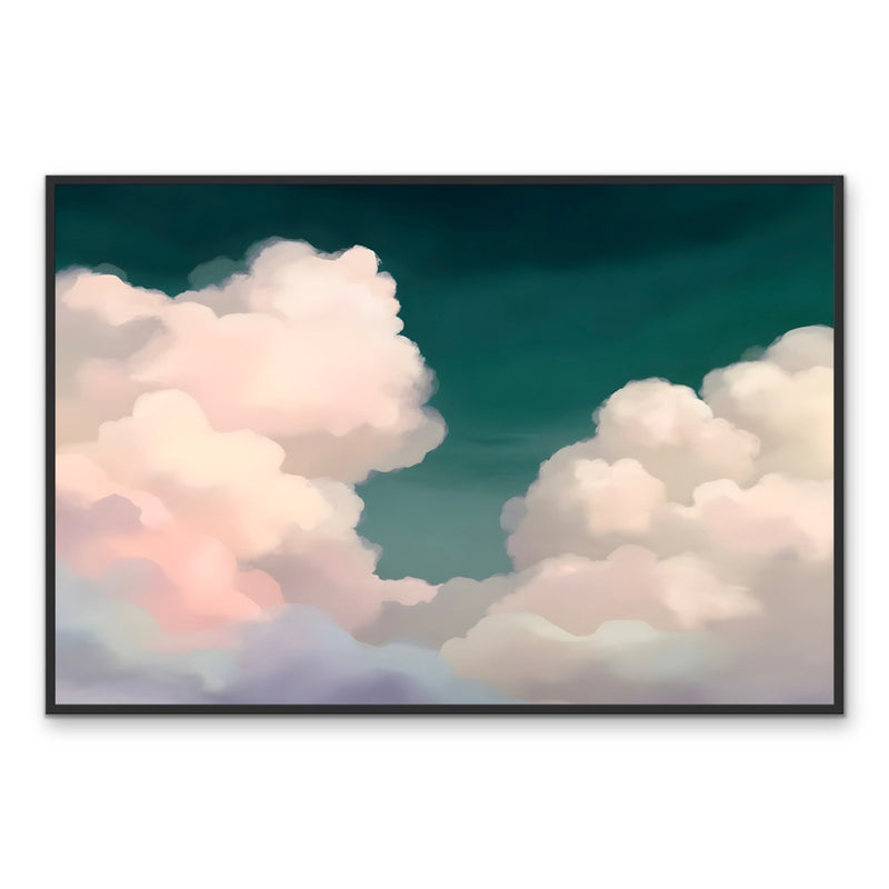 Up High- Cloud Framed Canvas Print Wall Art Print
